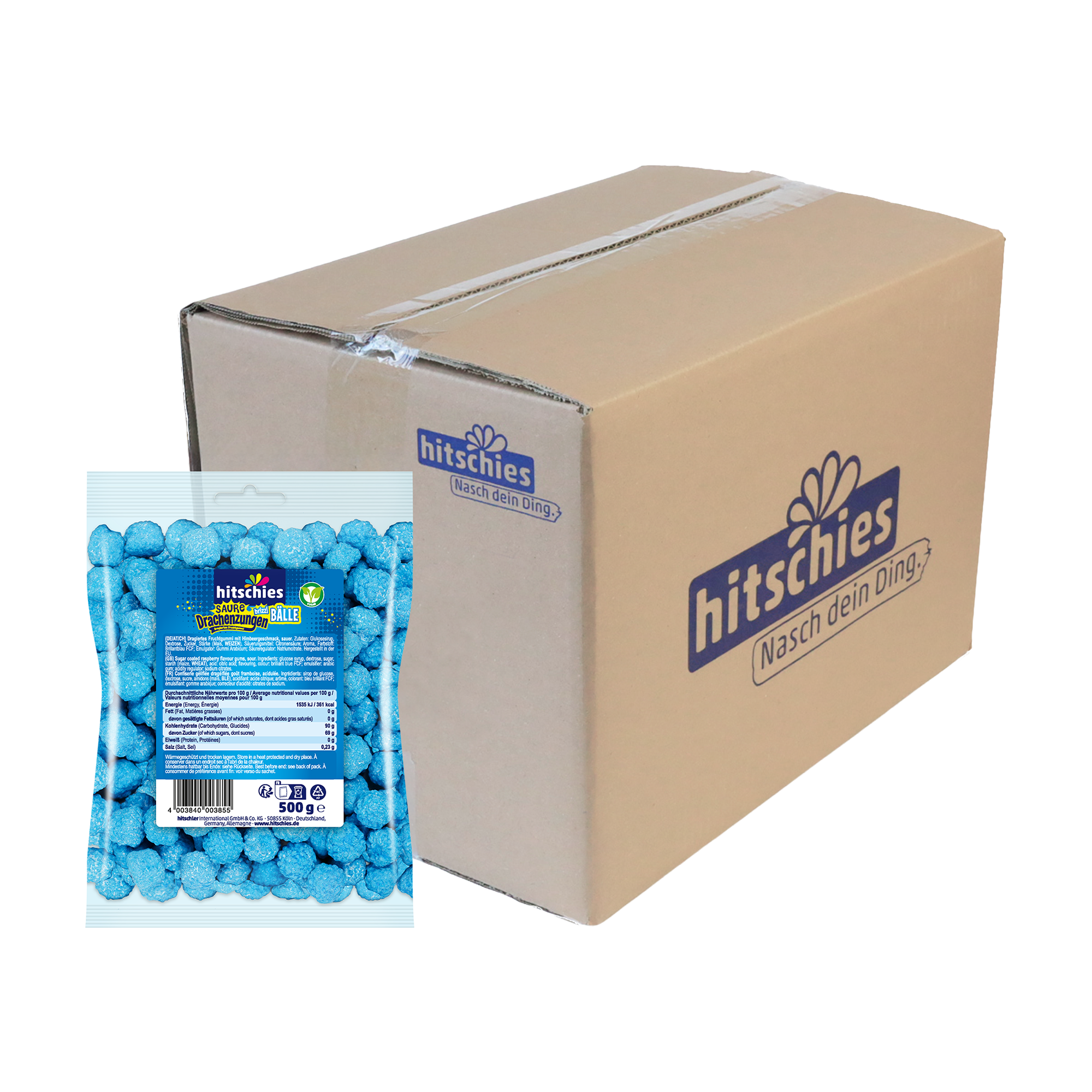 Saure Drachenzungen brizzl Bälle blau